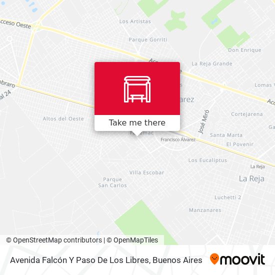 Mapa de Avenida Falcón Y Paso De Los Libres