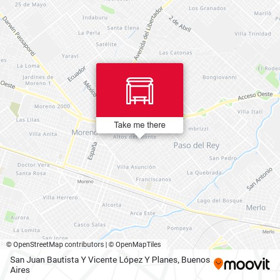 San Juan Bautista Y Vicente López Y Planes map