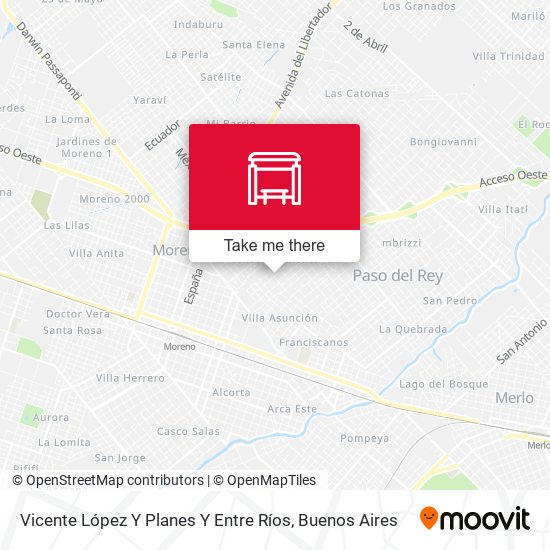 Vicente López Y Planes Y Entre Ríos map