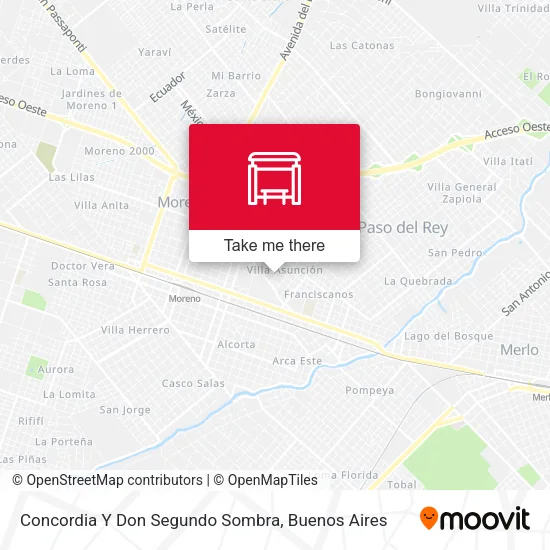 Concordia Y Don Segundo Sombra map