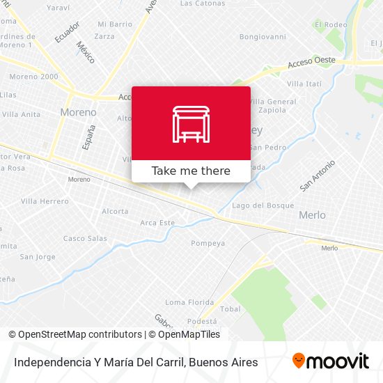 Mapa de Independencia Y María Del Carril