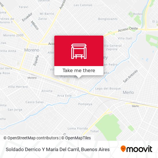 Soldado Derrico Y María Del Carril map