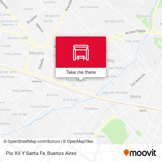 Mapa de Pío XII Y Santa Fe