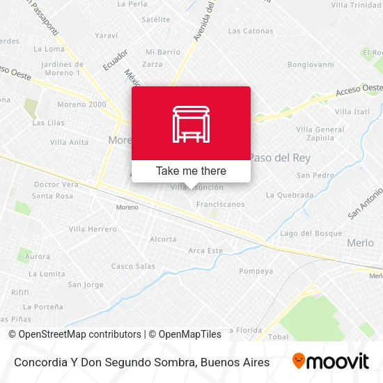 Concordia Y Don Segundo Sombra map