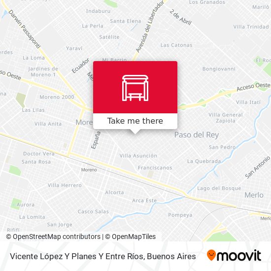Vicente López Y Planes Y Entre Ríos map