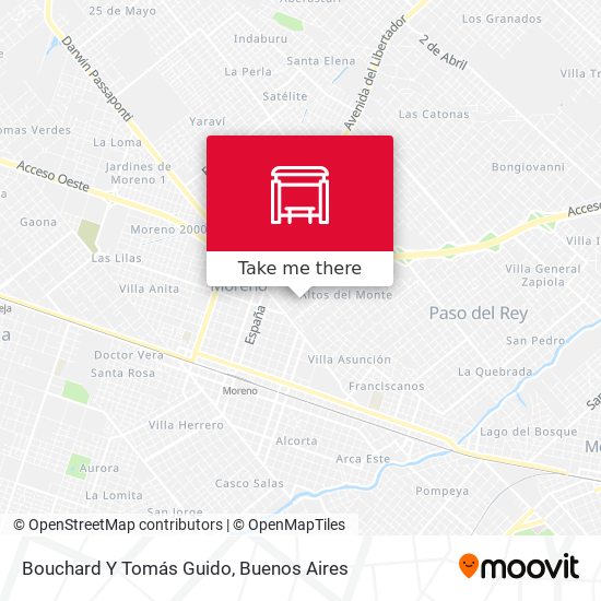 Mapa de Bouchard Y Tomás Guido