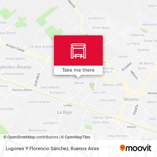 Lugones Y Florencio Sánchez map