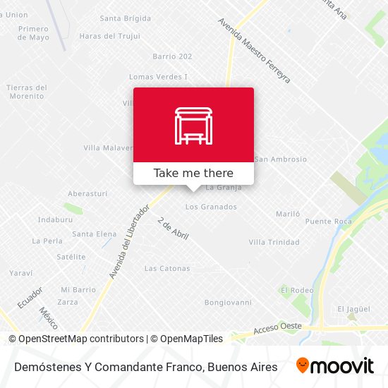 Mapa de Demóstenes Y Comandante Franco