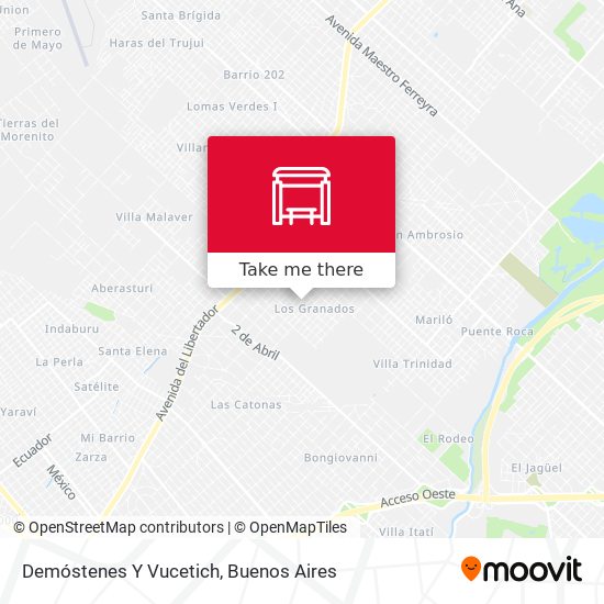 Mapa de Demóstenes Y Vucetich