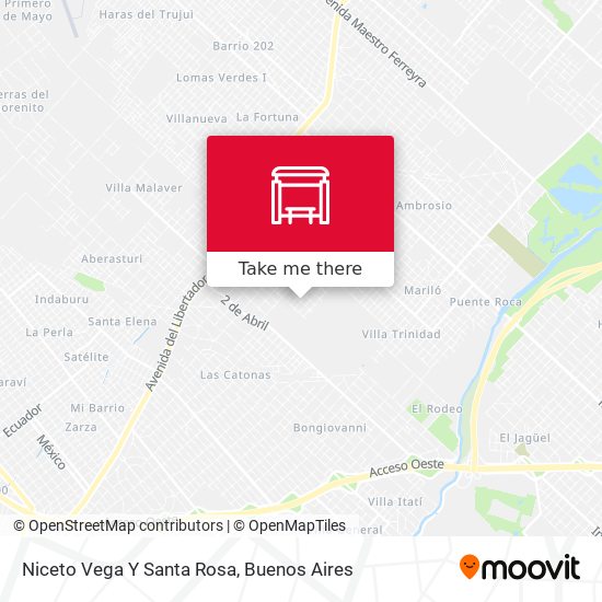 Niceto Vega Y Santa Rosa map