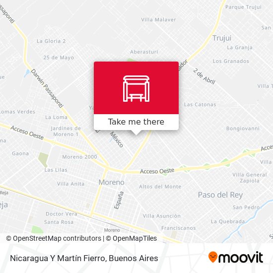 Nicaragua Y Martín Fierro map