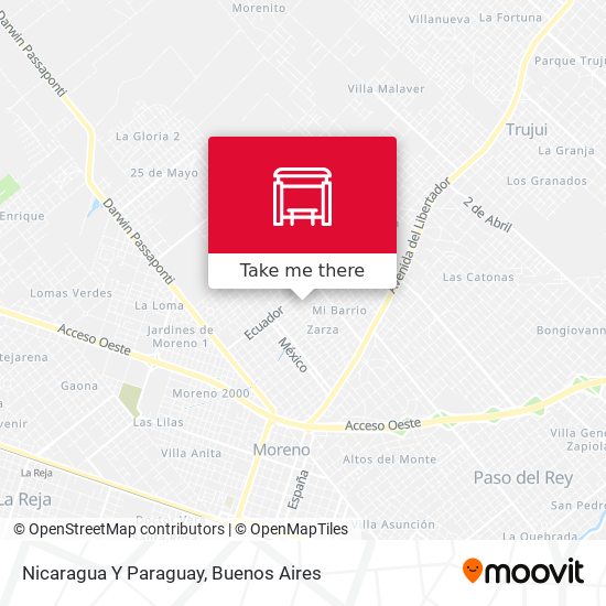 Mapa de Nicaragua Y Paraguay