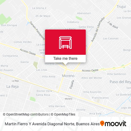 Martín Fierro Y Avenida Diagonal Norte map