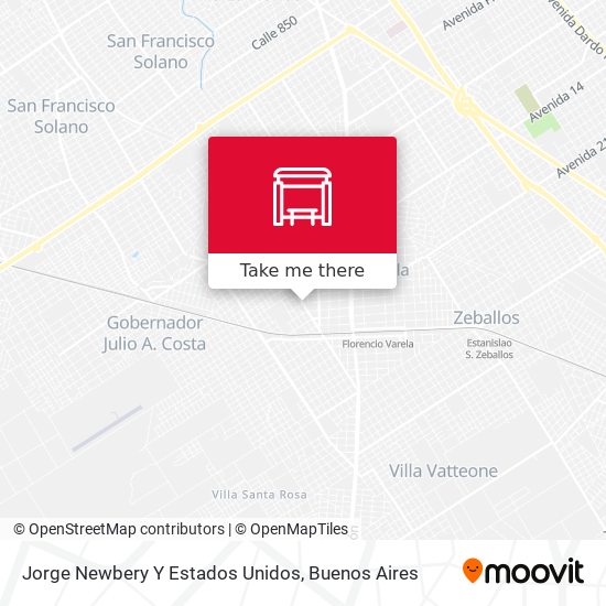 Mapa de Jorge Newbery Y Estados Unidos