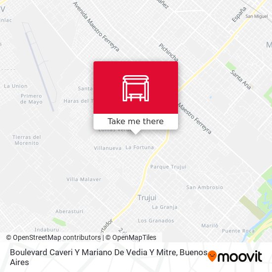 Mapa de Boulevard Caveri Y Mariano De Vedia Y Mitre