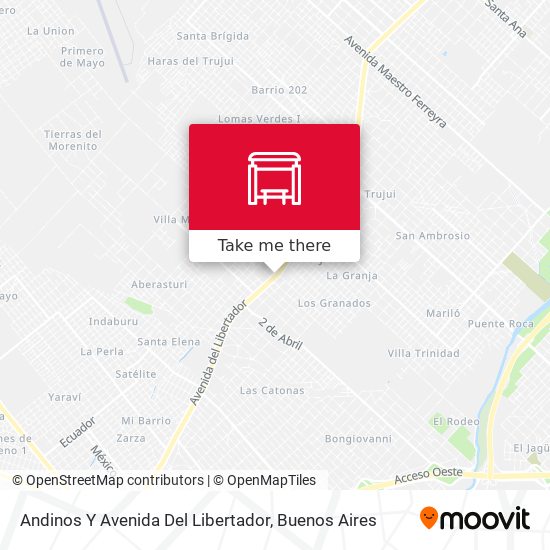 Andinos Y Avenida Del Libertador map