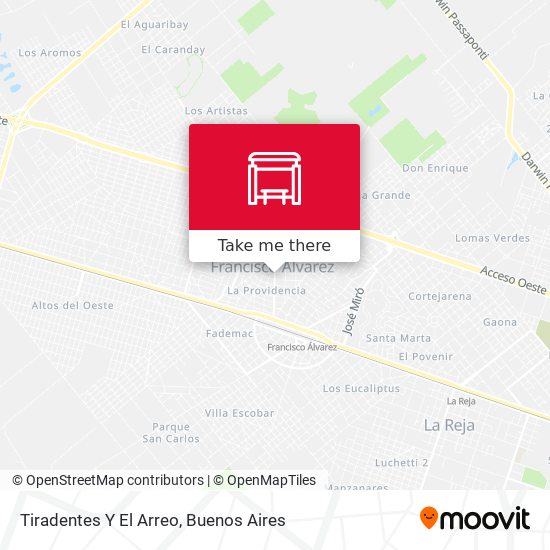 Tiradentes Y El Arreo map