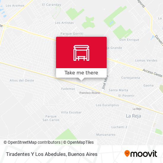 Tiradentes Y Los Abedules map