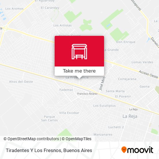 Tiradentes Y Los Fresnos map