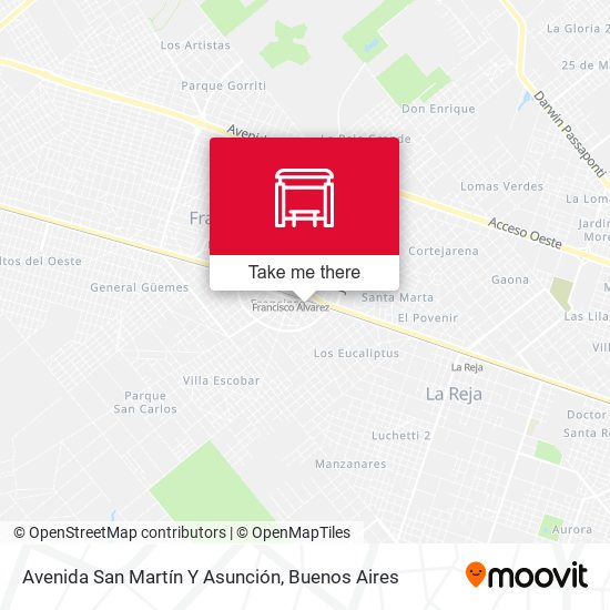Mapa de Avenida San Martín Y Asunción