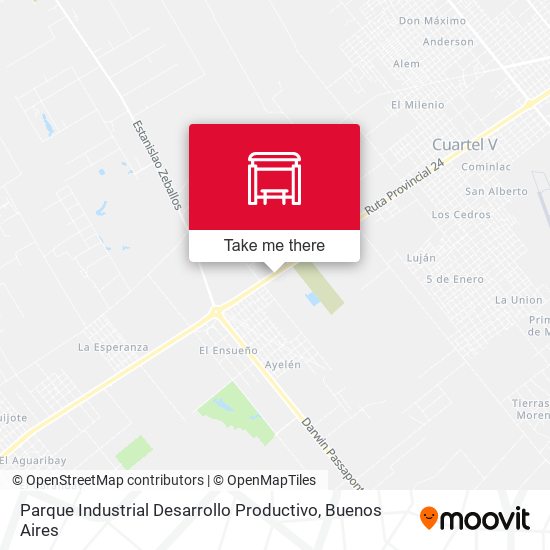 Parque Industrial Desarrollo Productivo map