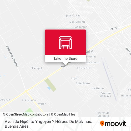 Mapa de Avenida Hipólito Yrigoyen Y Héroes De Malvinas