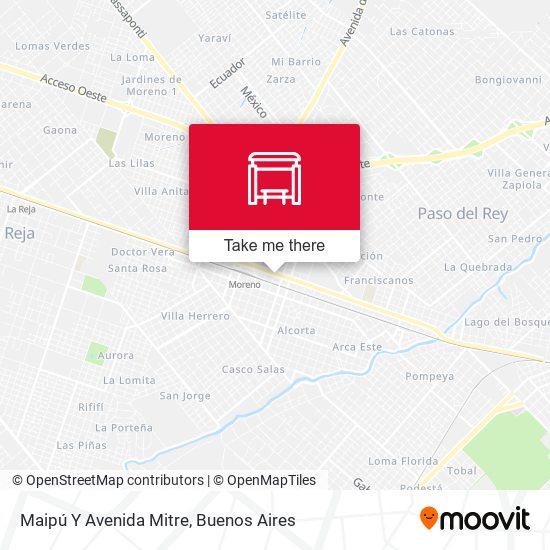 Mapa de Maipú Y Avenida Mitre