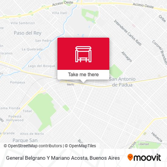 Mapa de General Belgrano Y Mariano Acosta