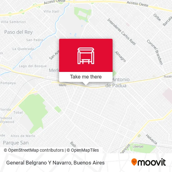 Mapa de General Belgrano Y Navarro