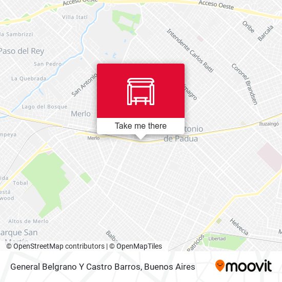 General Belgrano Y Castro Barros map