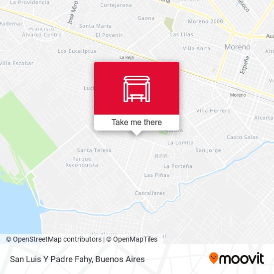 San Luis Y Padre Fahy map