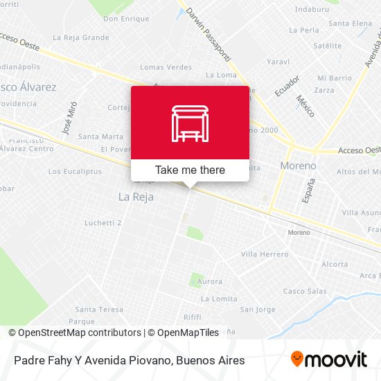 Padre Fahy Y Avenida Piovano map