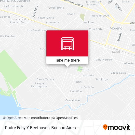 Mapa de Padre Fahy Y Beethoven