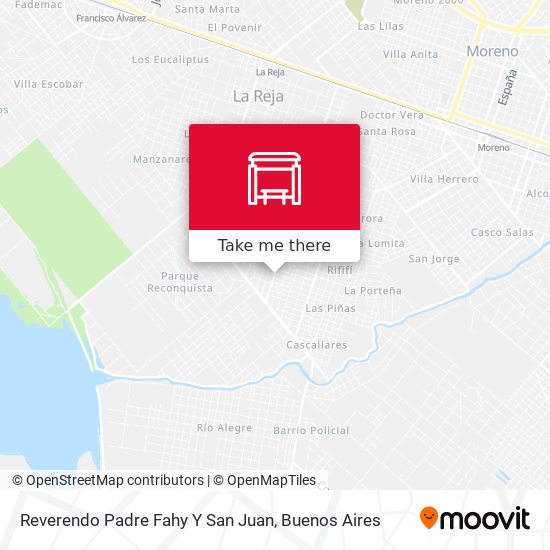 Reverendo Padre Fahy Y San Juan map