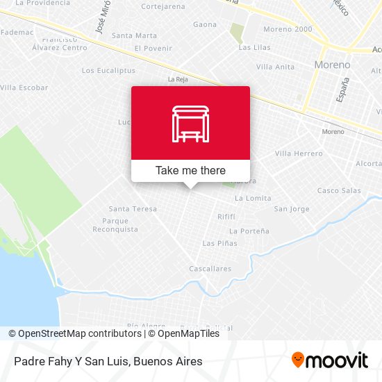 Padre Fahy Y San Luis map