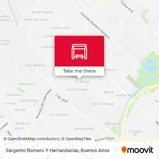 Sargento Romero Y Hernandarias map
