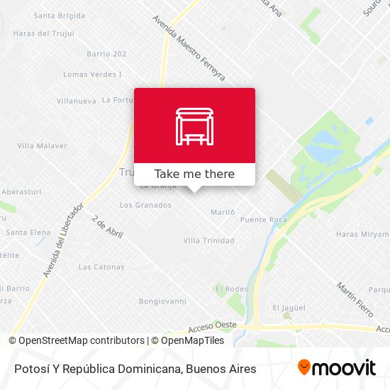 Potosí Y República Dominicana map
