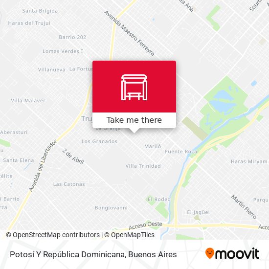 Potosí Y República Dominicana map