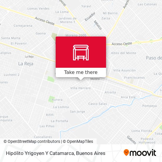 Mapa de Hipólito Yrigoyen Y Catamarca
