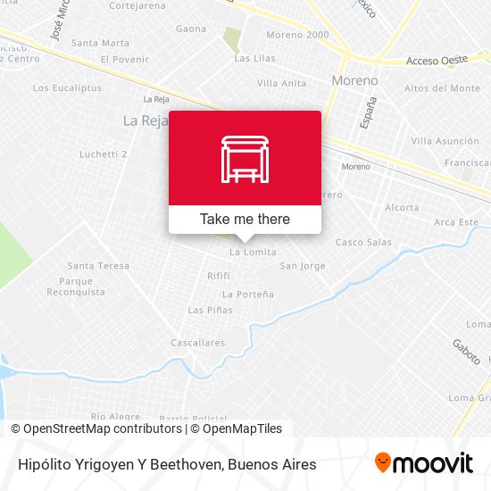 Mapa de Hipólito Yrigoyen Y Beethoven