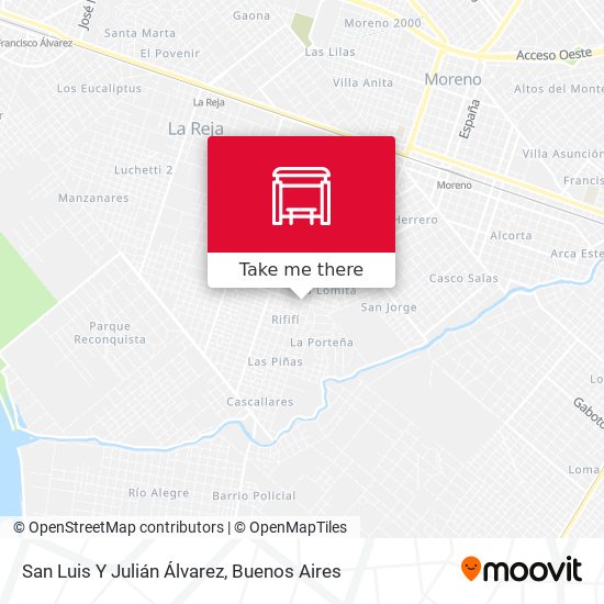 Mapa de San Luis Y Julián Álvarez