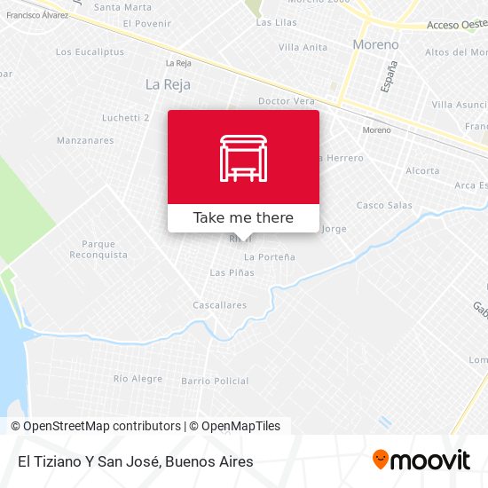 Mapa de El Tiziano Y San José