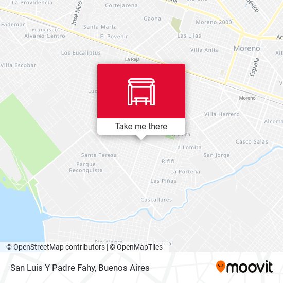 San Luis Y Padre Fahy map