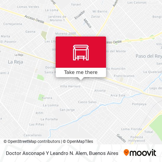 Mapa de Doctor Asconapé Y Leandro N. Alem