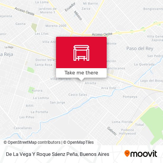 De La Vega Y Roque Sáenz Peña map