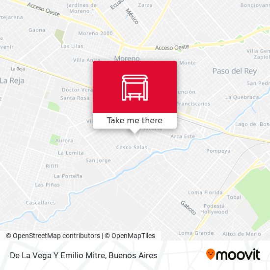 De La Vega Y Emilio Mitre map