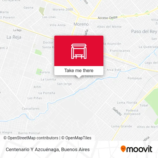 Centenario Y Azcuénaga map