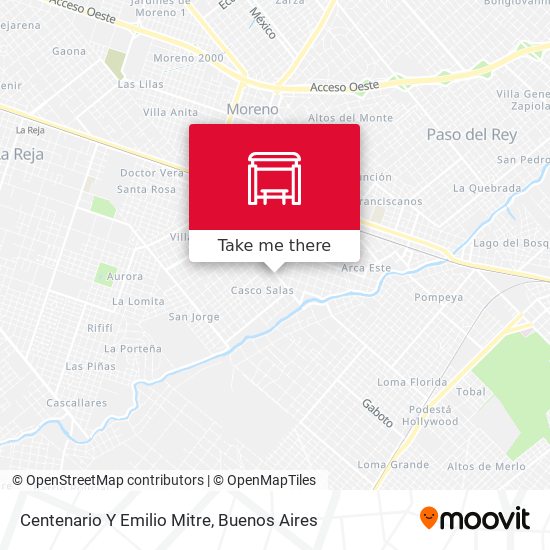 Centenario Y Emilio Mitre map