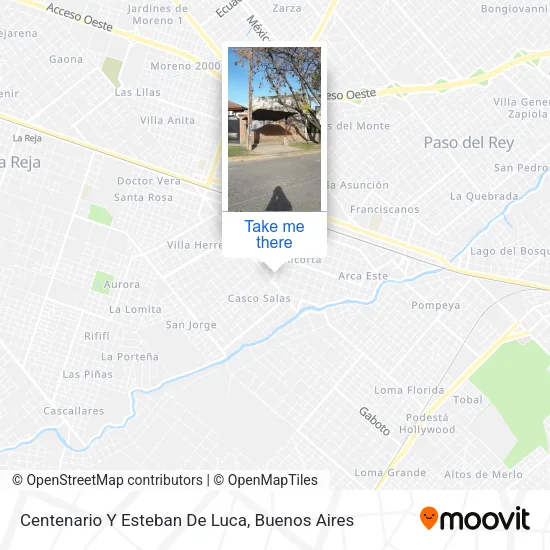 Centenario Y Esteban De Luca map