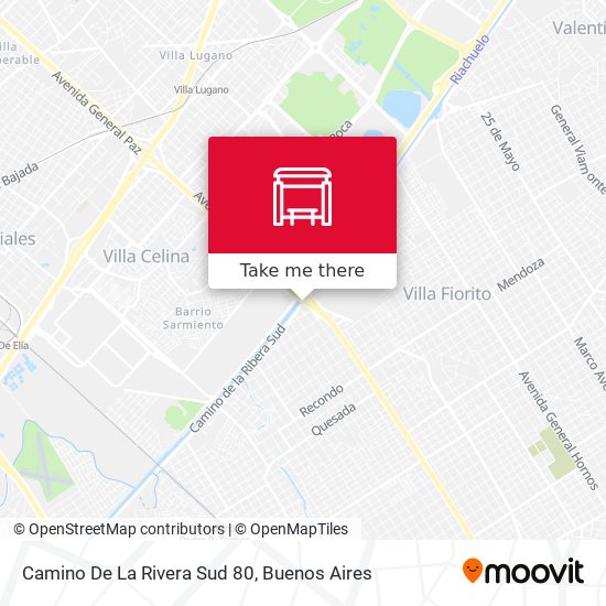 Camino De La Rivera Sud 80 map